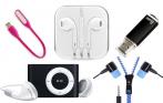 Скидка до 75% на наушники EARPODS, Apple и Zipper гарнитуры, Светящиеся наушники, Фонарики на USB, Зарядные устройства Apple, USB Flash накопители и многое другое!