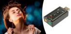 На внешний USB-адаптер для микрофона и наушников