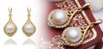 На изящные позолоченные серьги 18k