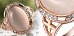 На циркониевое (позолота) кольцо ROXI Opal Rose Gold Plated