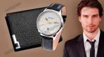 Часы мужские JULIUS + бумажник из натуральной кожи 1510 руб. вместо 3375 руб. СКИДКА 55%. Купон -  0 руб !!!