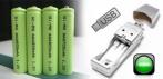 На USB зарядное устройство для аккумуляторных батарей типа Ni-MH AA / AAA