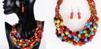 На яркий летний набор бусы+серьги