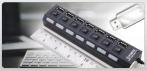 На удобный 7-ми портовый USB-разветвитель с переключателями.