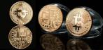На сувенирную позолоченную монету «Bitcoin»