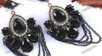 Шикарные серьги с черными кристаллами 