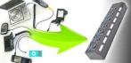 На 7-ми портовый USB-разветвитель с переключателями