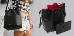 На сумку-мешок из искусственной кожи аналог Mansur Gavriel