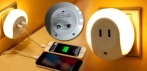 На удобный ночник Usb зарядка-адаптер с подсветкой для  двух гаджетов