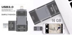 На металлический флэш-накопитель USB 3