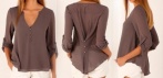 На женский топ стиль Solid Blusas Femininos