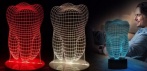 На дизайнерский 3D ночник-светильник с пультом управления
