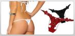 На сексуальные трусики танга с кружевами и кристаллами Swarovski. Эротика с привкусом гламура!