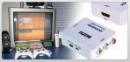 На преобразователь видео- в цифровой сигнал (колокольчики - HDMI). В два счёта!