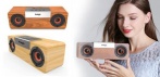 На мощный портативный деревянный Bluetooth динамик-сабвуфер 