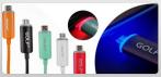 На яркий USB-кабель «Golf» с LED-штекером для iPhone 5/5s. Подключай цвет!