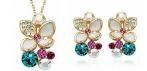На украшения от «Rigant» (подвеска и серьги) с кристаллами от Swarovski